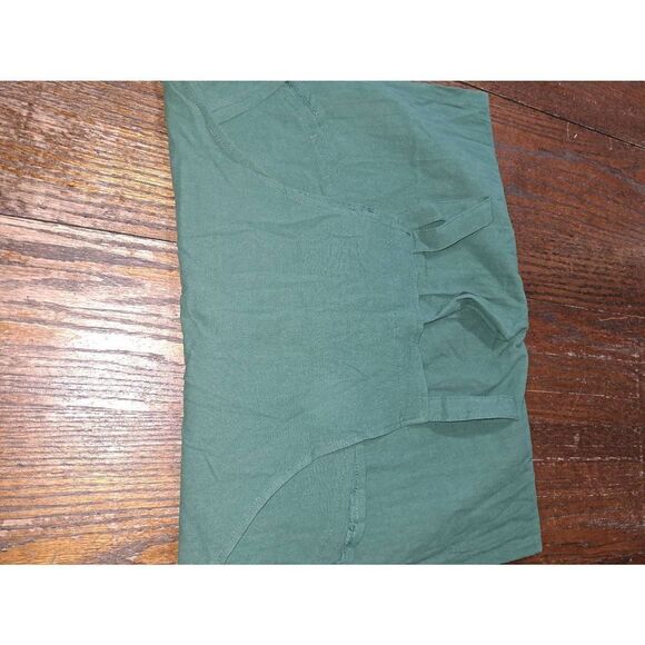 New Small Green Lightweight Capri Over Alls Jumpsuit Romper with Pockets NWOT - Picture 5 of 5